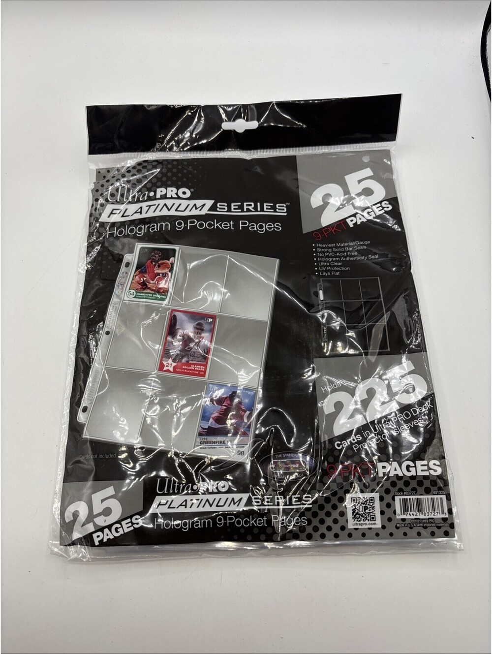 Ultra Pro Platinum Series Hologram 9 Pocket Pages, 25 Pages